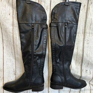 Refresh Mercury Over The Knee Boot Black